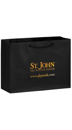 Custom Printed Gloss Laminated Euro Tote Bag w/Macrame Rope Handles (16"x6"x12") - Foil Stamp - 2L16612-FS